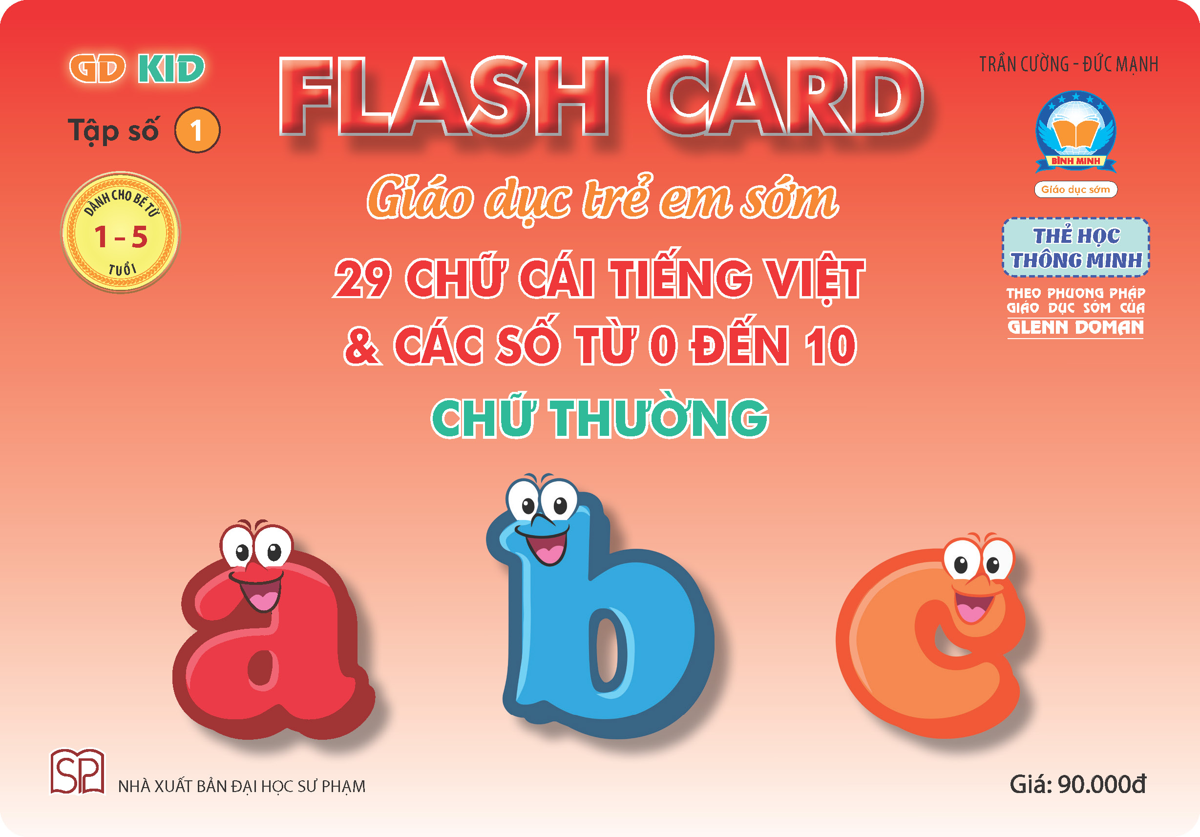 Flashcard - Bộ 48 thẻ (29 chữ cái Tiếng Việt & các số từ 0 đến 10) - chữ thường